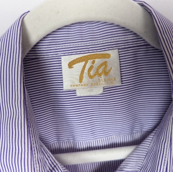 Vintage 90s Tia Design L Button Up Shirt Top Blouse Heels Hats Shopping Novelty - Picture 9 of 10